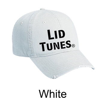 Lid Tunes Distressed Visor White Cap